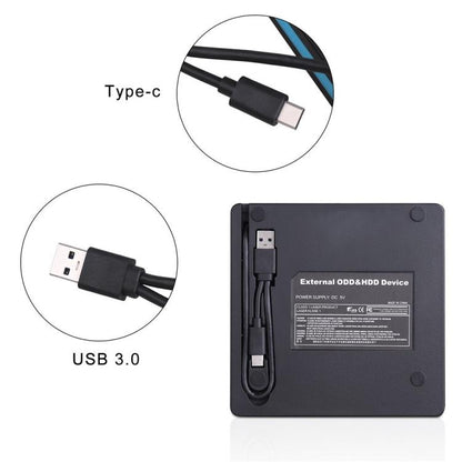 BT686 External DVD Drive USB 3.0 / Type-C Portable Optical Drive / CD Burner For Desktop / Laptop, BT686