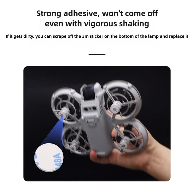 For DJI Neo 2 DJ-64 Mini Night Flight Cool Colored LED Flashlight, 2pcs, 4pcs