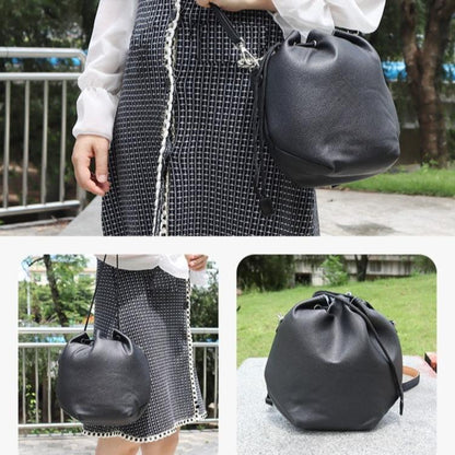 DJ-65 Large-capacity Waterproof Leather Crossbody Drawstring Storage Bag, For DJI Neo 2 / Neo