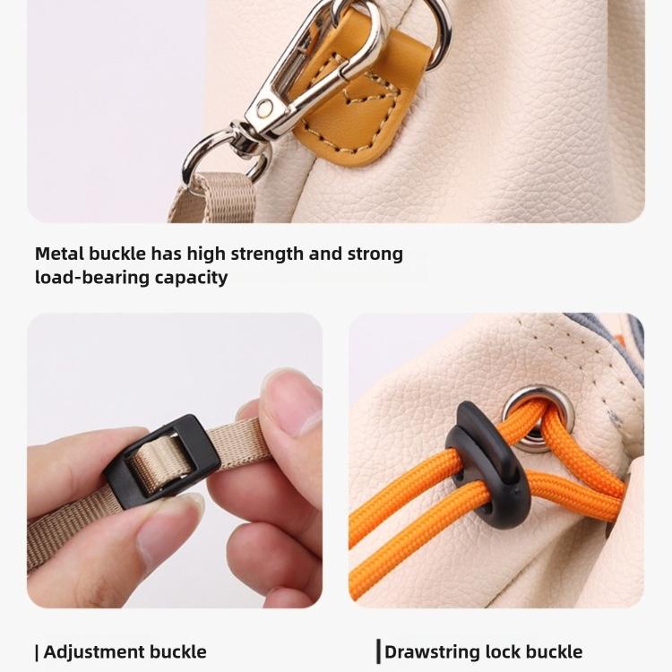 DJ-65 Large-capacity Waterproof Leather Crossbody Drawstring Storage Bag, For DJI Neo 2 / Neo