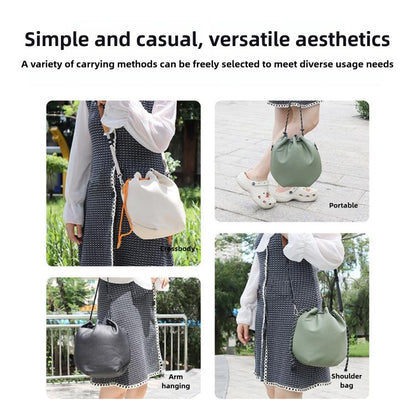 DJ-65 Large-capacity Waterproof Leather Crossbody Drawstring Storage Bag, For DJI Neo 2 / Neo