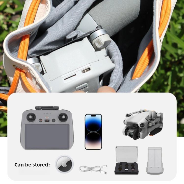 DJ-65 Large-capacity Waterproof Leather Crossbody Drawstring Storage Bag, For DJI Neo 2 / Neo