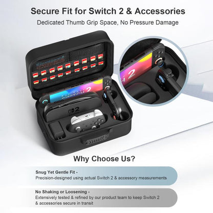 Game Controllers Multi-Functional Handheld Hard-Shell Crossbody Bag, For Nintendo Switch 2