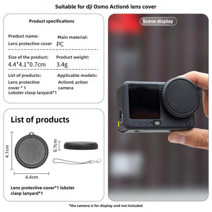 Dustproof Drop-proof Soft Silicone Lens Cap Cover, For DJI Osmo Action 6