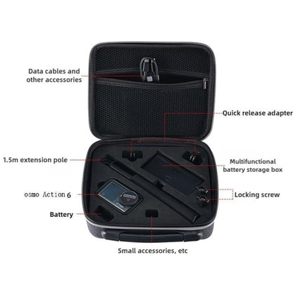 Action Cameras Portable Storage Box, For DJI Osmo Action 6 Gray