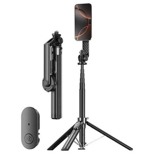 P62 For Smartphone Live Streaming Electric Suction Cup Extendable Monopod Bluetooth Tripod, P62