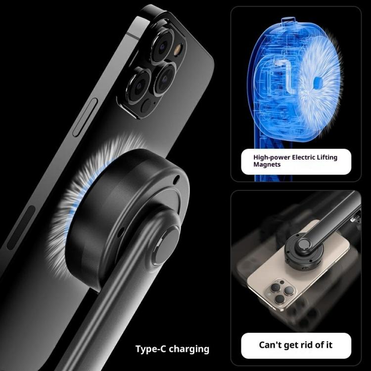 P62 For Smartphone Live Streaming Electric Suction Cup Extendable Monopod Bluetooth Tripod, P62