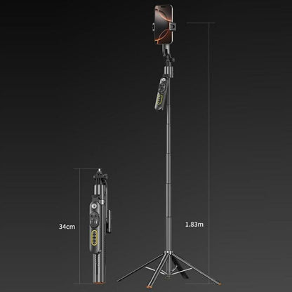 Q625 Portable Foldable Smart AI Tracking Anti-Shake Bluetooth Selfie Stick Quadripod, Q625