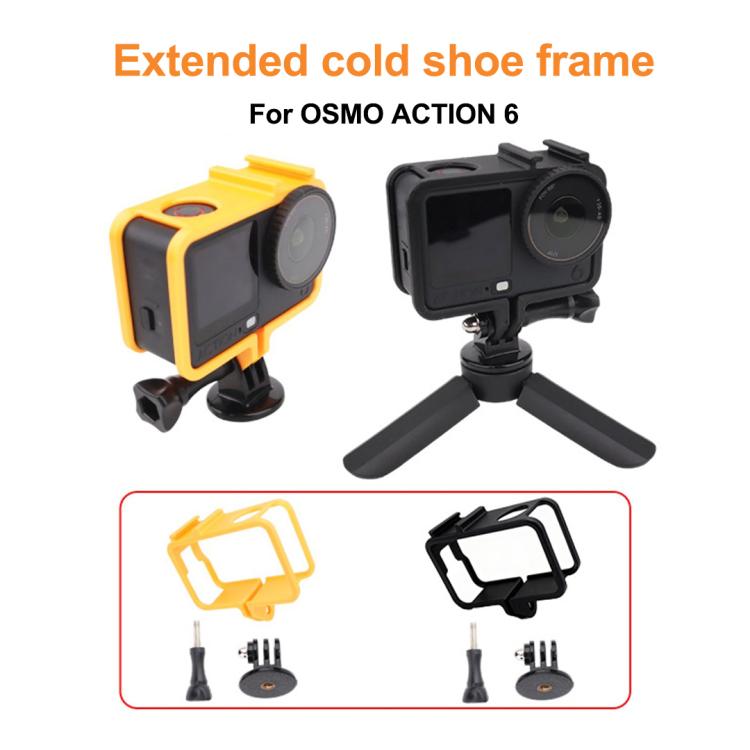 Cold Shoe Cage Expansion Adapter Frame, For DJI Osmo Action 6