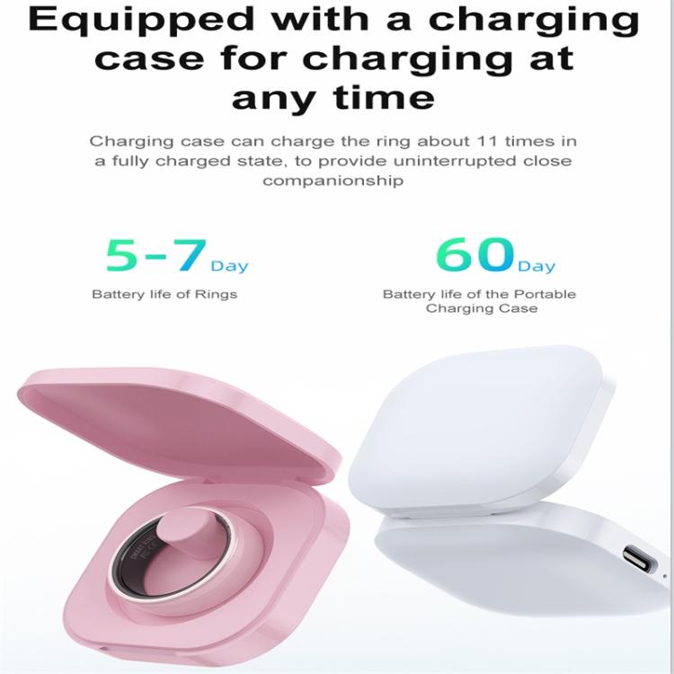 R12 SIZE 8 Smart Ring, Support Heart Rate / Blood Oxygen / Sleep Monitoring / Female Health