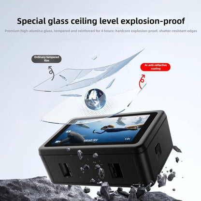 Positioning Curved Tempered Glass Screen Protective Film with Lens Film, For DJI Osmo Action 6