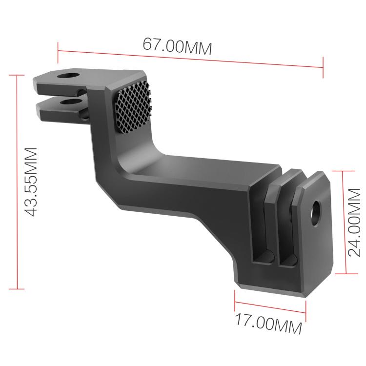 Horizontal-to-Vertical Camera Mounting Adapter with Long Screws, For GoPro HERO12 Black /11 Black /10 Black /9 Black