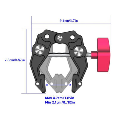 Multi-functional Aluminium Alloy Heavy-Duty Clamp Camera Extension Mount, Heavy-Duty Clamp