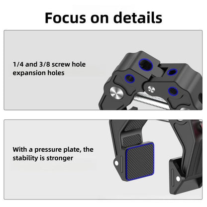 Multi-functional Aluminium Alloy Heavy-Duty Clamp Camera Extension Mount, Heavy-Duty Clamp