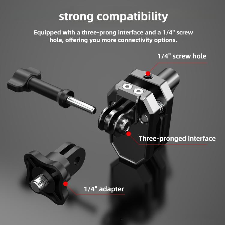 Aluminium Alloy Windscreen Clamp Adapter Mount Bracket with T-Screw