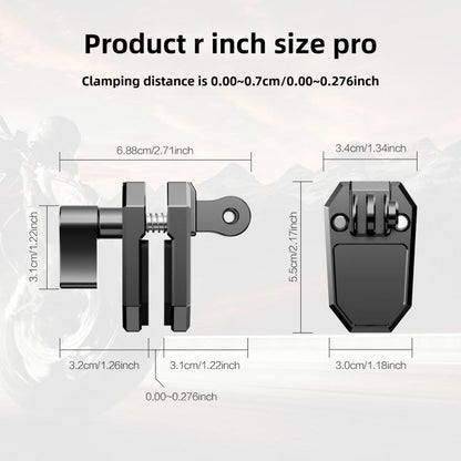 Aluminium Alloy Windscreen Clamp Adapter Mount Bracket with T-Screw