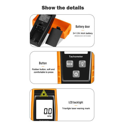 RZ853 Photoelectric Non-contact Anemometer Handheld Speed Measuring Instrument, RZ853