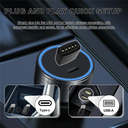 CP022 CarPlay / Android Auto Converter Wired to Wireless Car Dongle Plug Play USB Adapter, CP022
