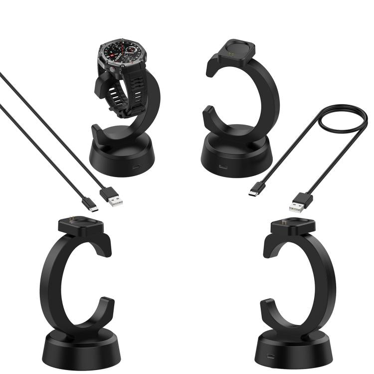 C-Shaped Smart Watch Charging Stand Charging Dock Base, For Amazfit T-Rex 3 Pro