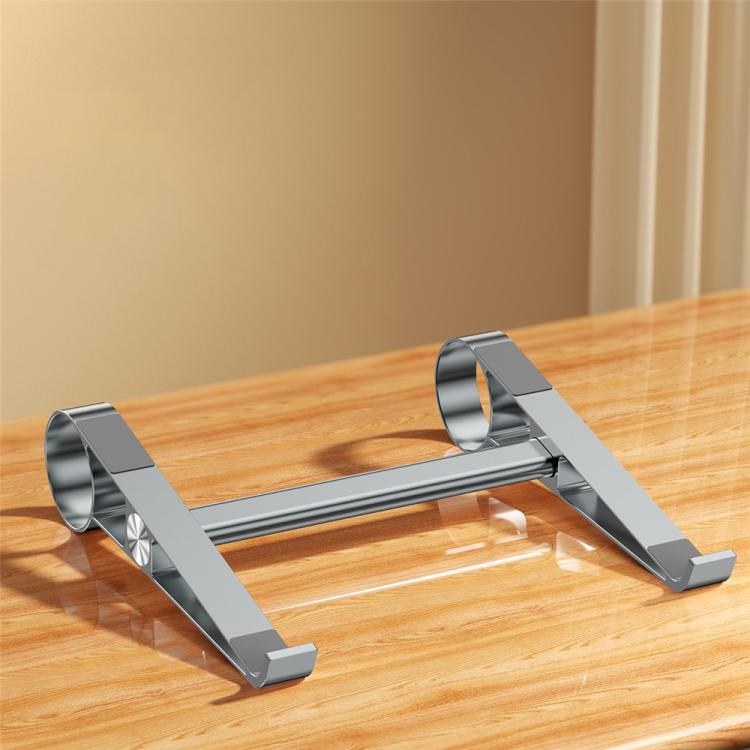 0022 For Home / Office Desktop Riser Cooling Pad Foldable Storage Portable Aluminum Laptop Stand