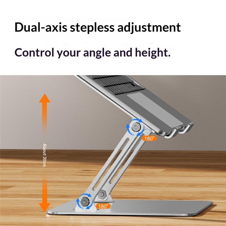 0031 For Laptop / Tablet Cooling Metal Support Adjustable Height Angle Desktop Stand, Basic Edition