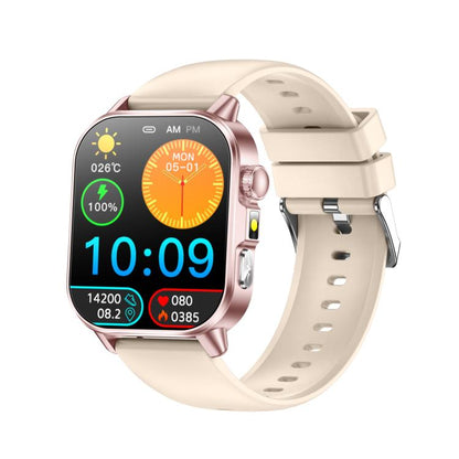 ET571 2.0 inch Color Screen BT Smart Watch Silicone Strap, Support Health Monitoring / ECG