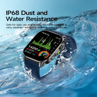 ET571 2.0 inch Color Screen BT Smart Watch Silicone Strap, Support Health Monitoring / ECG