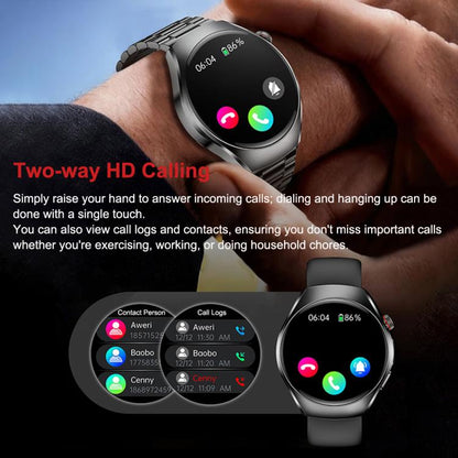 ET460 1.47 inch Color Screen BT Calling Smart Watch Silicone Strap, Support Health Monitoring / ECG