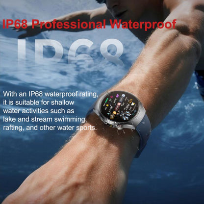 ET460 1.47 inch Color Screen BT Calling Smart Watch Silicone Strap, Support Health Monitoring / ECG