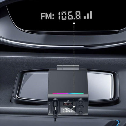 C88 With Dual Retractable Cable Bluetooth 5.3 USB Car Charger Cigarette Lighter Adapter, C88