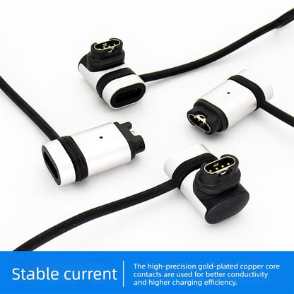 For Garmin Series Smart Watch Anti-Loss Lanyard Charging Metal Adapter, Straight-End Style, Curved-End Style