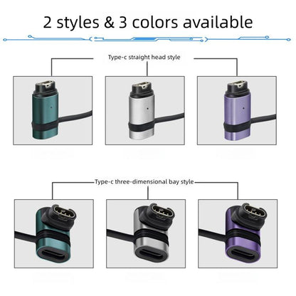 For Garmin Series Smart Watch Anti-Loss Lanyard Charging Metal Adapter, Straight-End Style, Curved-End Style