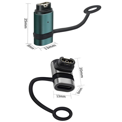 For Garmin Series Smart Watch Anti-Loss Lanyard Charging Metal Adapter, Straight-End Style, Curved-End Style
