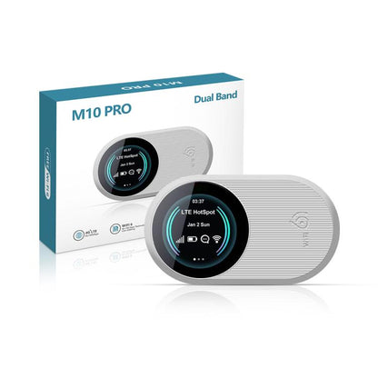 M10 Pro 4G LTE WiFi 6 Portable Wireless Router Mobile Hotspot with Color OLED Display