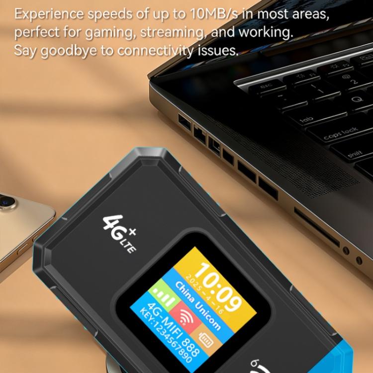 MF967B-E Color Display 300Mbps WiFi6 Portable 4G LTE Mobile Hotspot Router Eurasian Version, MF967B-E