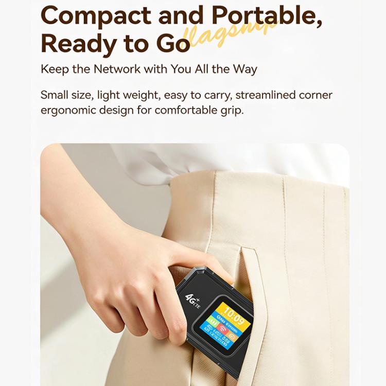 MF967B-E Color Display 300Mbps WiFi6 Portable 4G LTE Mobile Hotspot Router Eurasian Version, MF967B-E
