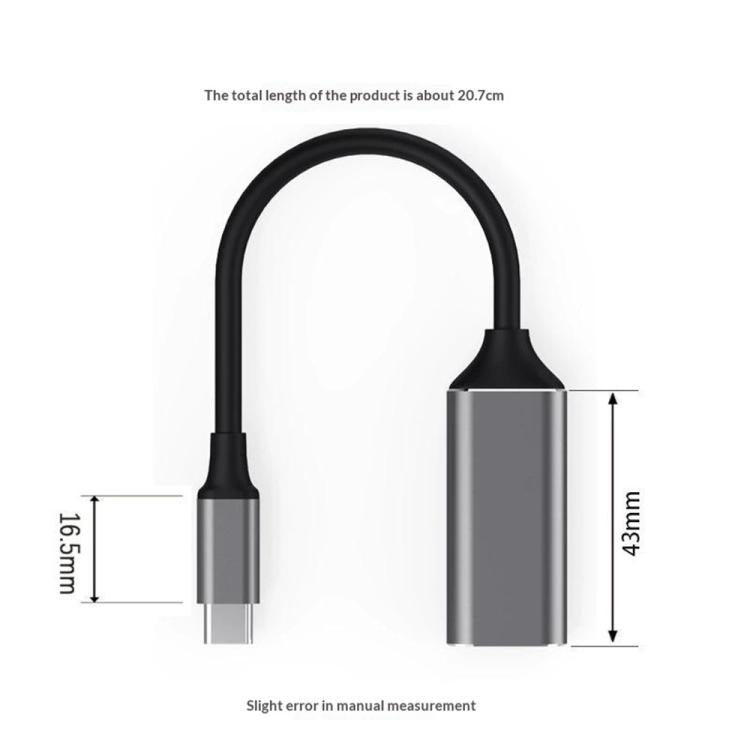 HC-61 HDMI Video Audio Sync Type-C to HDMI Cable 4K / 60Hz Adapter, HC-61