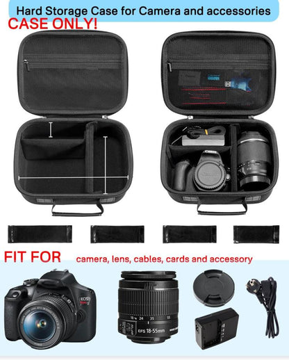 Travel Carrying Storage Protective Bag for Canon EOS Rebel T7 / R50 / R6 Mark II/  R100 / R50 V /T6 / R8 / R10 / R5 Mark II / RP / R7 / 5D Mark IV / SL3 / T100 DSLR SLR Camera