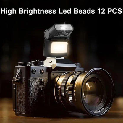 JMARY FM-06R For Camera Mini Flash Fill Light Hot Shoe Mount 300mAh Rechargeable LED Light