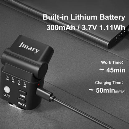 JMARY FM-06R For Camera Mini Flash Fill Light Hot Shoe Mount 300mAh Rechargeable LED Light