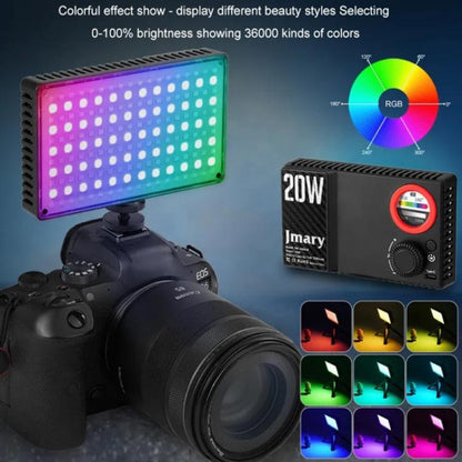 JMARY FM-180RGB For Photography DSLR Camera RGB LED Video Light 20W Fill Light