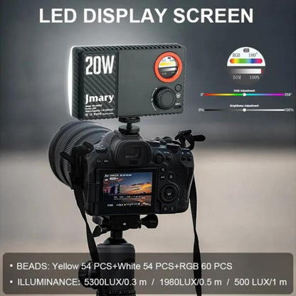 JMARY FM-180RGB For Photography DSLR Camera RGB LED Video Light 20W Fill Light