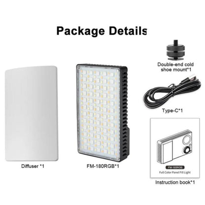 JMARY FM-180RGB For Photography DSLR Camera RGB LED Video Light 20W Fill Light
