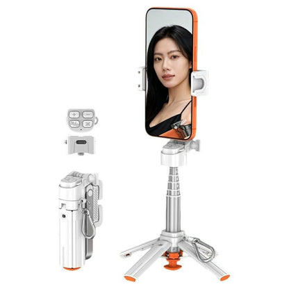 T13Y Auto Open Zinc Alloy Phone Handle Holder Bluetooth Selfie Stick Extendable Tripod