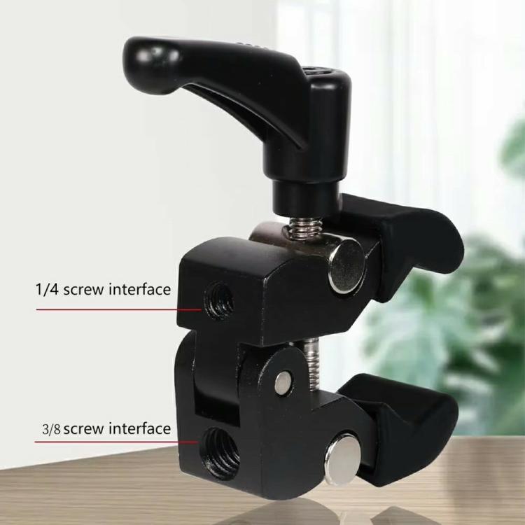Z039 Photography Clamp 1/4 and 3/8 Thread Crab Pliers Clip For DSLR Cameras