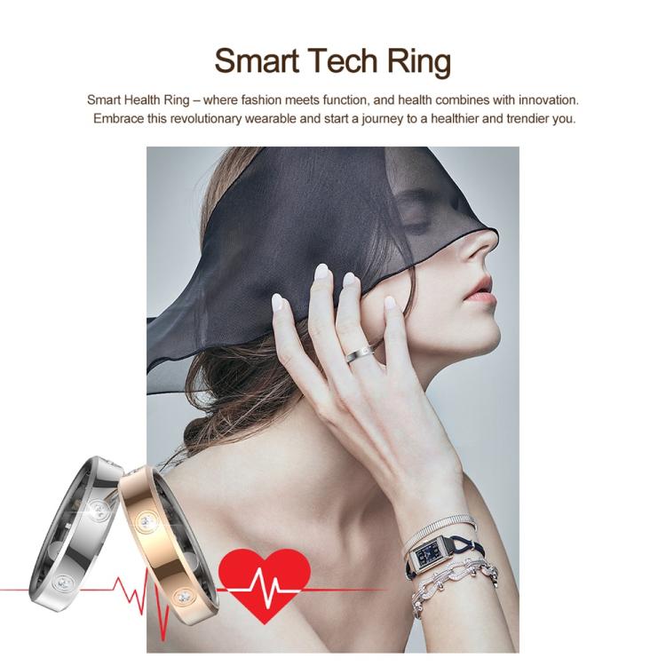 HR01 SIZE 6 Smart Ring, Support Heart Rate / Blood Oxygen / Sleep Monitoring / Female Menstrual Cycle, SIZE 6