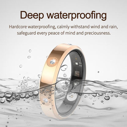 HR01 SIZE 6 Smart Ring, Support Heart Rate / Blood Oxygen / Sleep Monitoring / Female Menstrual Cycle, SIZE 6