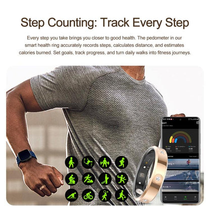 HR01 SIZE 10 Smart Ring, Support Heart Rate / Blood Oxygen / Sleep Monitoring / Female Menstrual Cycle, SIZE 10