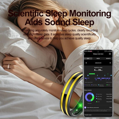 HR02 SIZE 7 Smart Ring, Supports Health Monitoring / Female Menstrual Cycle / Gesture Control, SIZE 7
