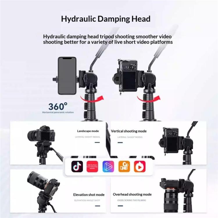 YUNTENG VCT-4000 For DSLR Phone Video 400cm Extended Professional Camera Tripod, VCT-4000